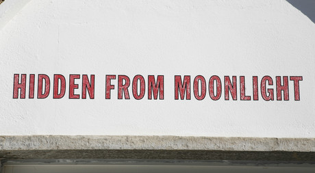 Art from Lawrence Weiner at Hotel Castell in Zuoz